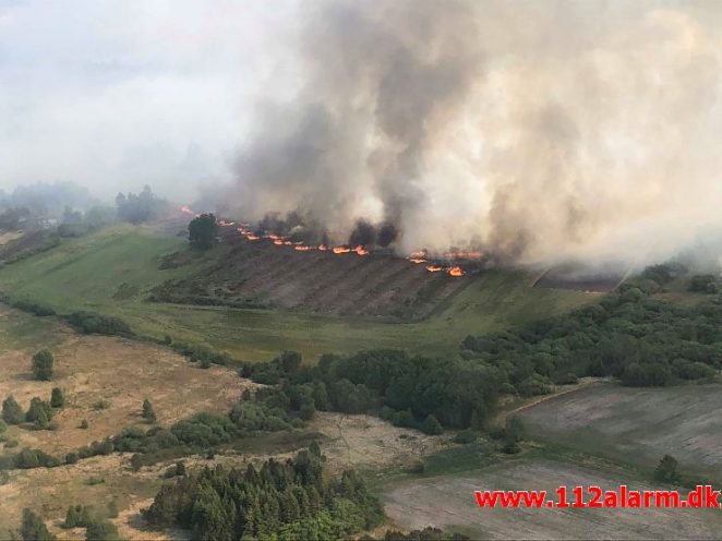 Større hedebrand. Randbøl. 25/05-2018. Kl. 11:28.