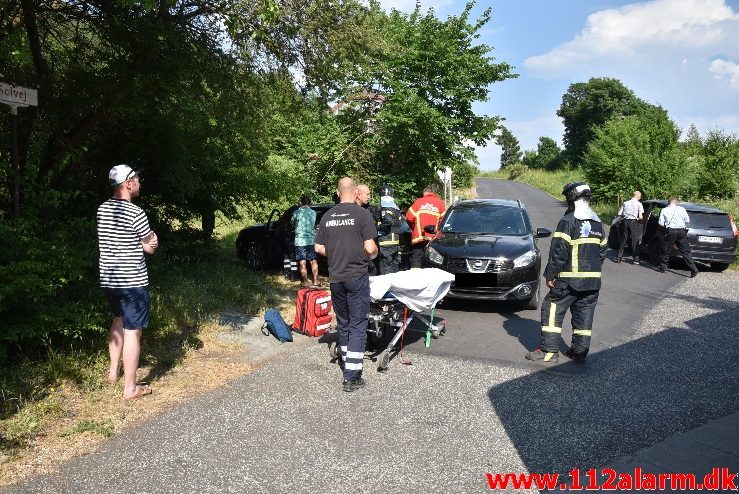 Fuh med fastklemt. Bybækvej i Bredballe. 31/05-2018. Kl. 16:40.