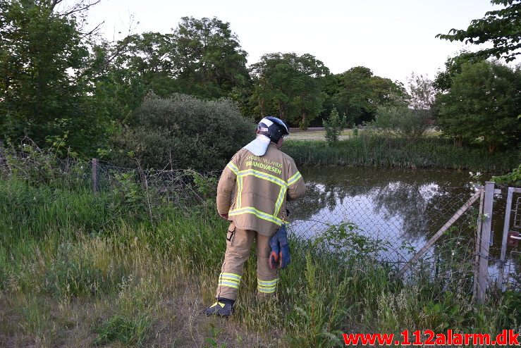 Brand i Villa. Skanderborgvej ved Uldum. 01/06-2018. KL. 21:03.