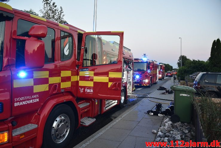 Brand i Villa. Skanderborgvej ved Uldum. 01/06-2018. KL. 21:03.