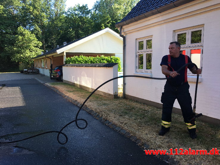 Skovbrand. Lindestræde i Vejle. 07/06-2018. Kl. 18:13.