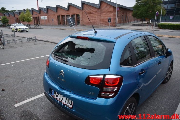 Omfattende hærværk. Banegården i Vejle. 11/06-2018. KL. 05:30.