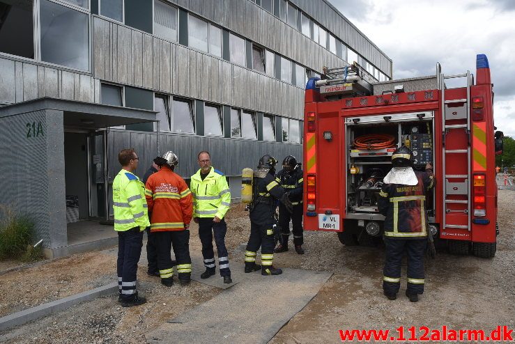 Brand i Etageejendom. Løget Høj 21 i Vejle. 21/06-2018. Kl. 13:11.