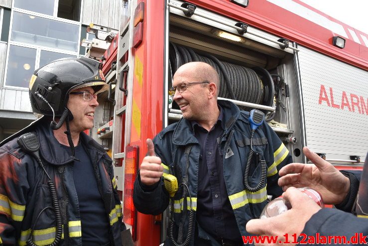 Brand i Etageejendom. Løget Høj 21 i Vejle. 21/06-2018. Kl. 13:11.