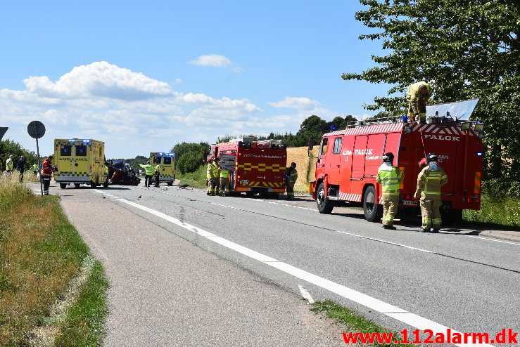 FUH - Fastklemte Bil. Vejlevej ved Stouby. 26/06-2018. KL. 14:25.