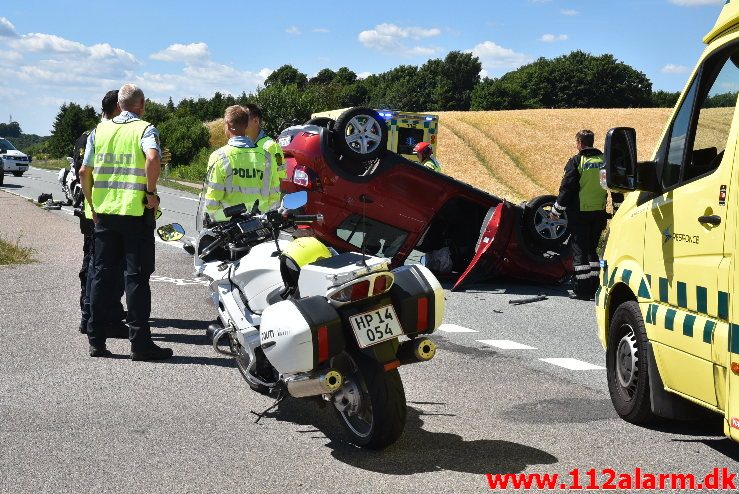 FUH - Fastklemte Bil. Vejlevej ved Stouby. 26/06-2018. KL. 14:25.