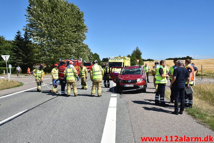 FUH - Fastklemte Bil. Vejlevej ved Stouby. 26/06-2018. KL. 14:25.