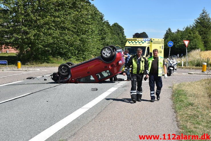 FUH - Fastklemte Bil. Vejlevej ved Stouby. 26/06-2018. KL. 14:25.