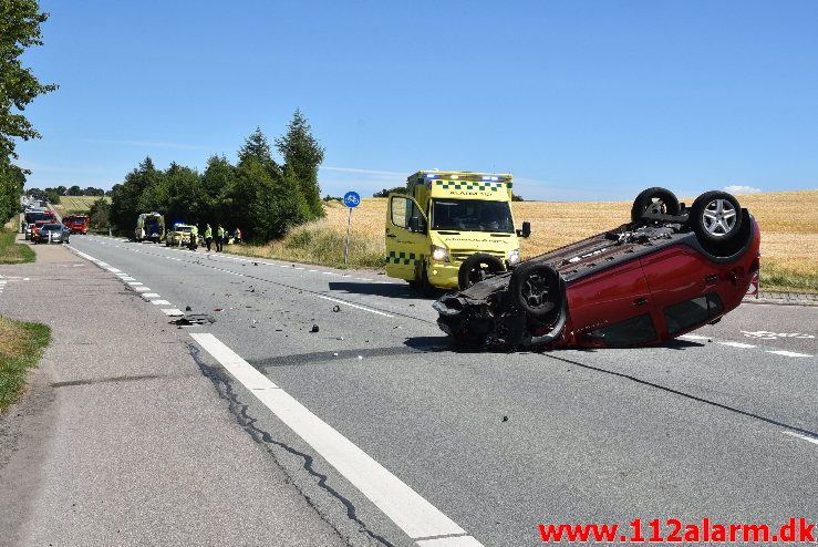 FUH - Fastklemte Bil. Vejlevej ved Stouby. 26/06-2018. KL. 14:25.