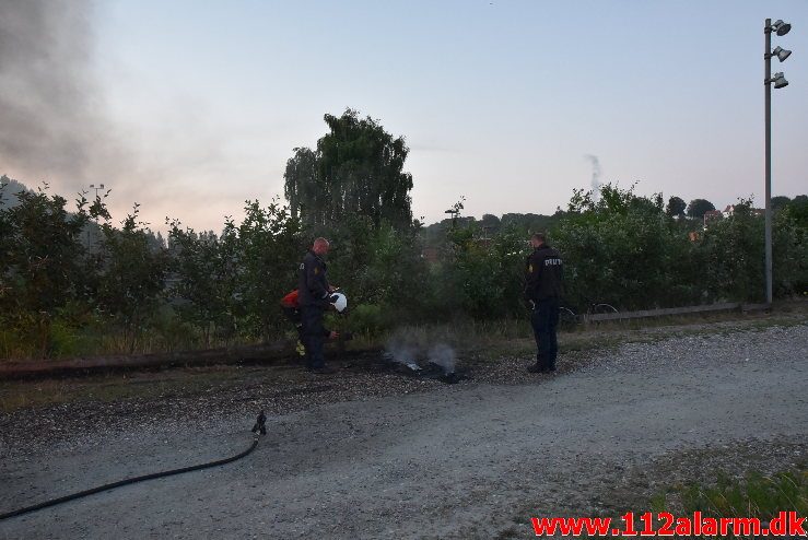 Bilbrand. Gammelhavn i Vejle. 27/06-2018. KL. 04:04.