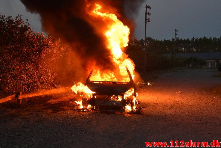 Bilbrand. Gammelhavn i Vejle. 27/06-2018. KL. 04:04.