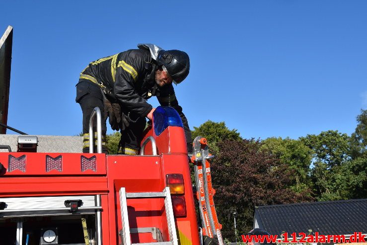 Voldsom brand i Villa. E t Jørgensens Vej i vejle. 03/07-2018. Kl. 18:00.