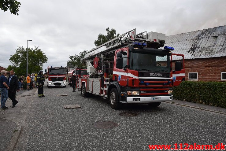 Gårdbrand. Engumvej 91 i vejle øst. 05/07-2018. Kl. 17:33.