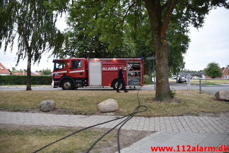 Brand i Etageejendom. Løget Center 71 i Vejle. 05/07-2018. Kl. 20:28.