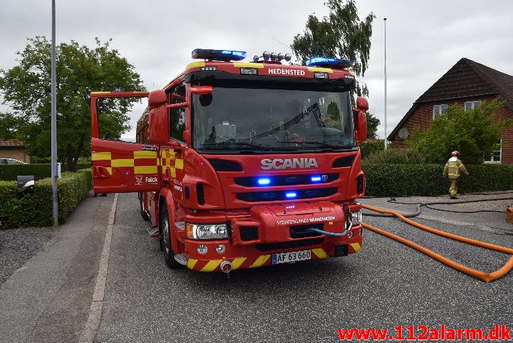 Gårdbrand. Engumvej 91 i vejle øst. 05/07-2018. Kl. 17:33.