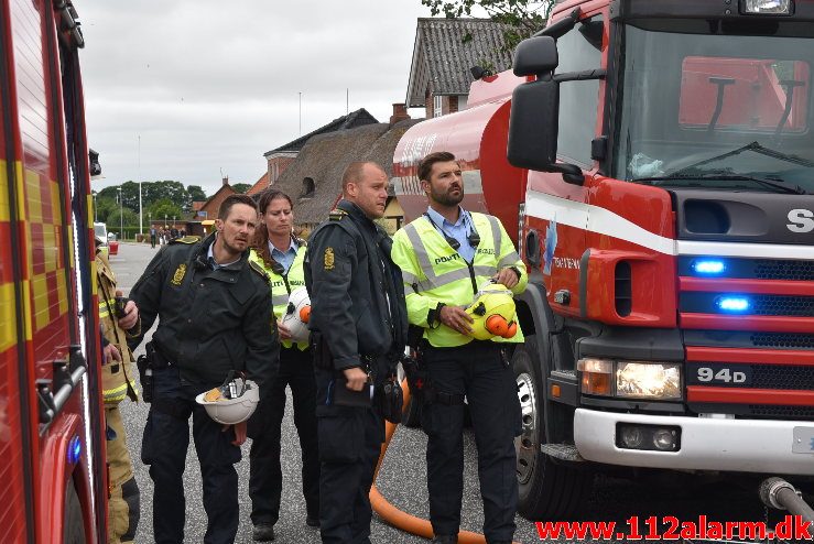 Gårdbrand. Engumvej 91 i vejle øst. 05/07-2018. Kl. 17:33.