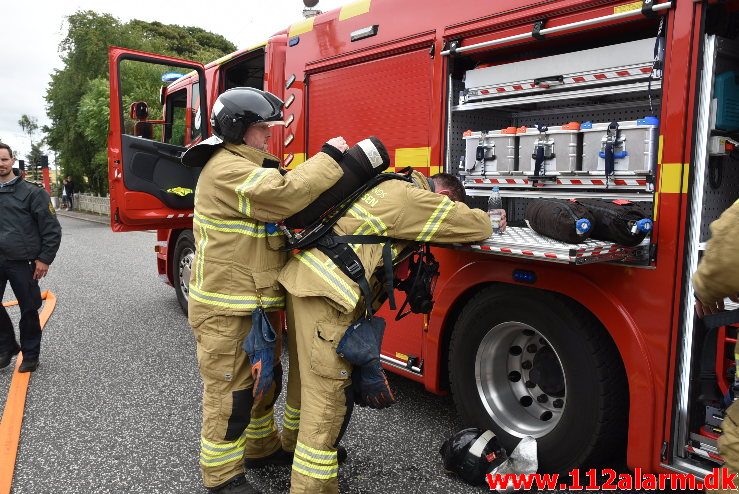 Gårdbrand. Engumvej 91 i vejle øst. 05/07-2018. Kl. 17:33.