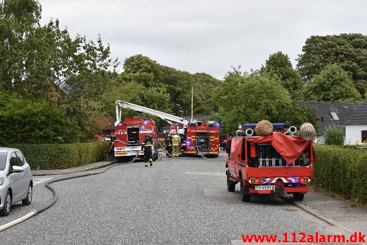 Gårdbrand. Engumvej 91 i vejle øst. 05/07-2018. Kl. 17:33.