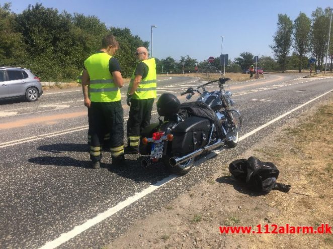 Forurening efter FUH. Ny Solskovvej 92 ved DTC i Vejle. 21/07-2018. Kl. 13:19.