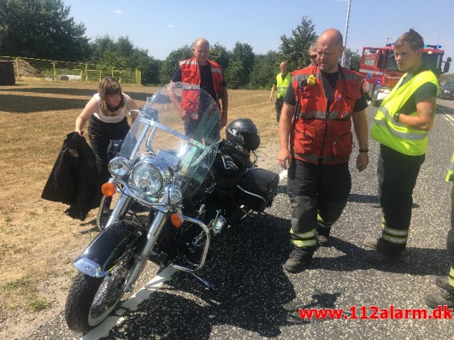 Forurening efter FUH. Ny Solskovvej 92 ved DTC i Vejle. 21/07-2018. Kl. 13:19.