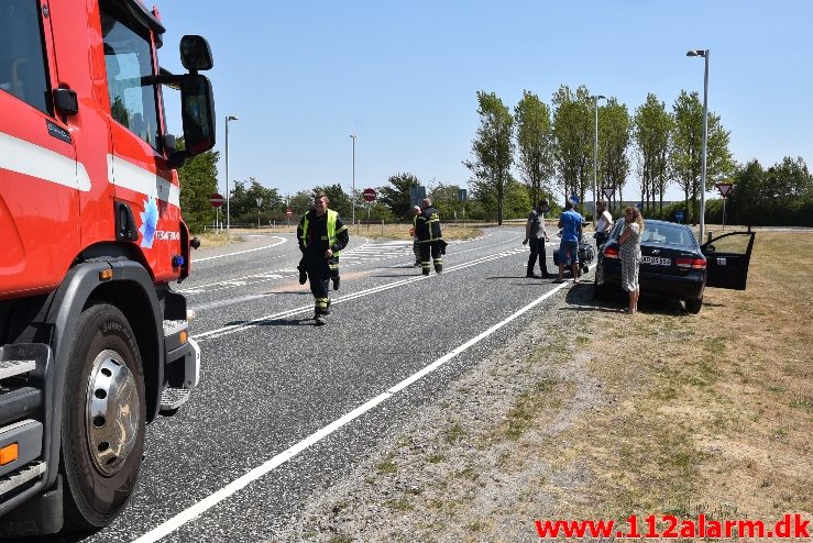 Forurening efter FUH. Ny Solskovvej 92 ved DTC i Vejle. 21/07-2018. Kl. 13:19.