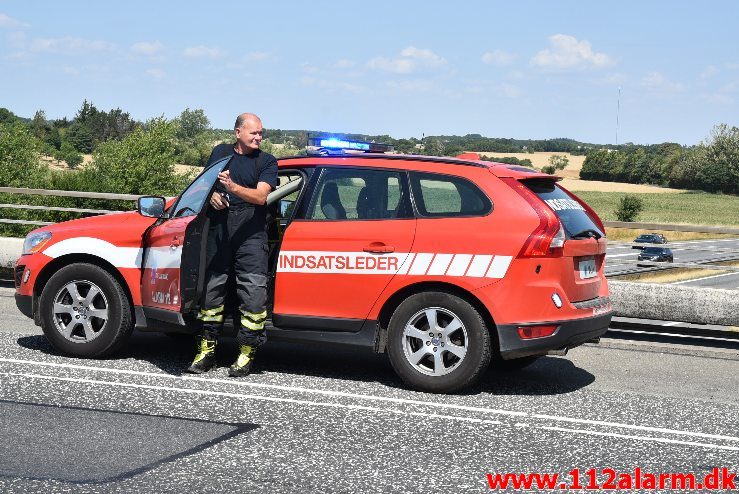 Forurening efter FUH. Ny Solskovvej 92 ved DTC i Vejle. 21/07-2018. Kl. 13:19.