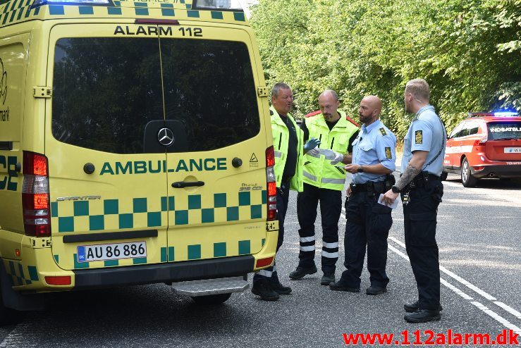 FUH med Fastklemte. Koldingvej i Vejle. 25/07-2018- Kl. 10:24.