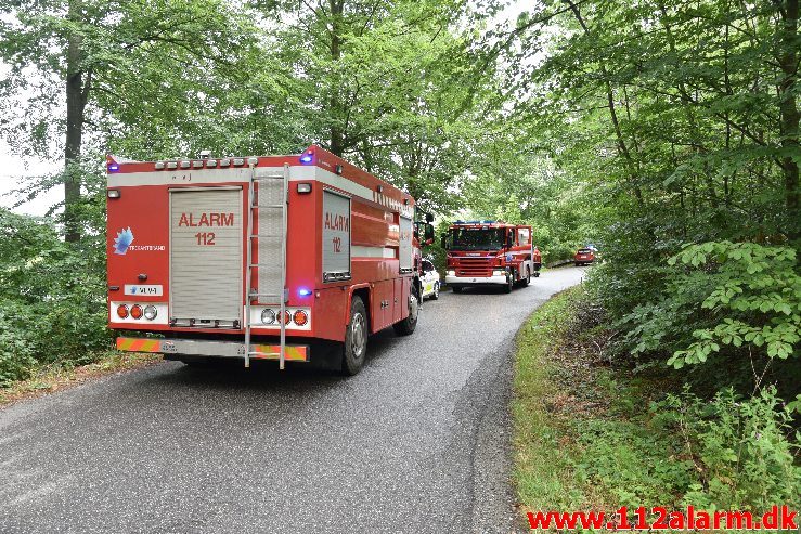 Brand i Sommerhus. Vigen 16 i Andkær Vig. 04/08-2018. Kl. 10:25.