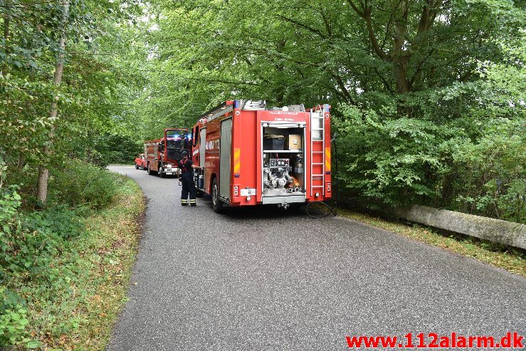 Brand i Sommerhus. Vigen 16 i Andkær Vig. 04/08-2018. Kl. 10:25.