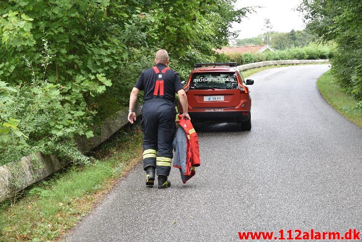 Brand i Sommerhus. Vigen 16 i Andkær Vig. 04/08-2018. Kl. 10:25.