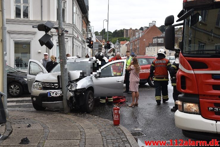 FUH med fastklemt. Vesterbrogade i Vejle. 11/08-2018. K. 13:51.