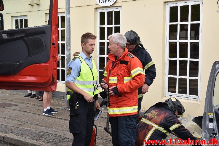 FUH med fastklemt. Vesterbrogade i Vejle. 11/08-2018. K. 13:51.