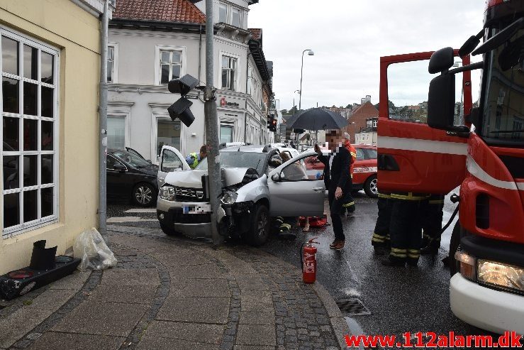 FUH med fastklemt. Vesterbrogade i Vejle. 11/08-2018. K. 13:51.