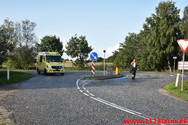 Pillefyr gav røg i hele huset. Ollerupvej ved Bredsten. 26/08-2018. KL. 08:29.