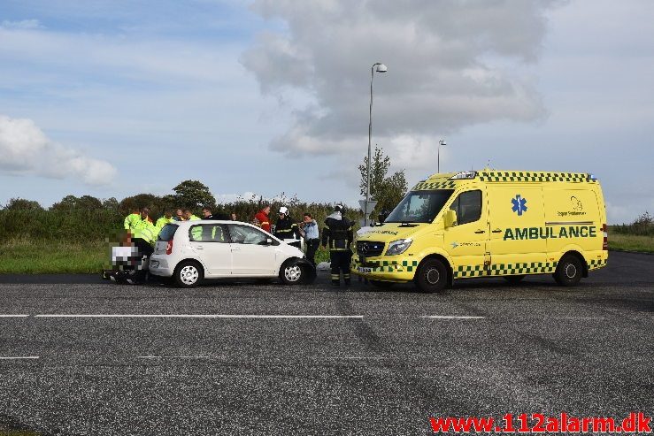 Fuh med fastklemt. Viborgvej ved Hornstrup Kirkeby. 12/09-2018. KL. 16:22.