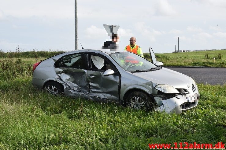 Fuh med fastklemt. Viborgvej ved Hornstrup Kirkeby. 12/09-2018. KL. 16:22.