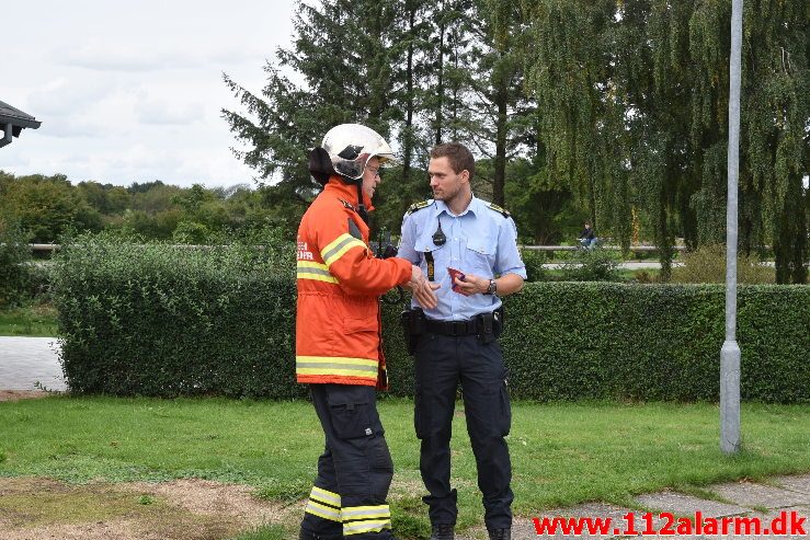 Brand i Villa. Hesteskoen i Jerlev. 15/09-2018. Kl. 14:45.