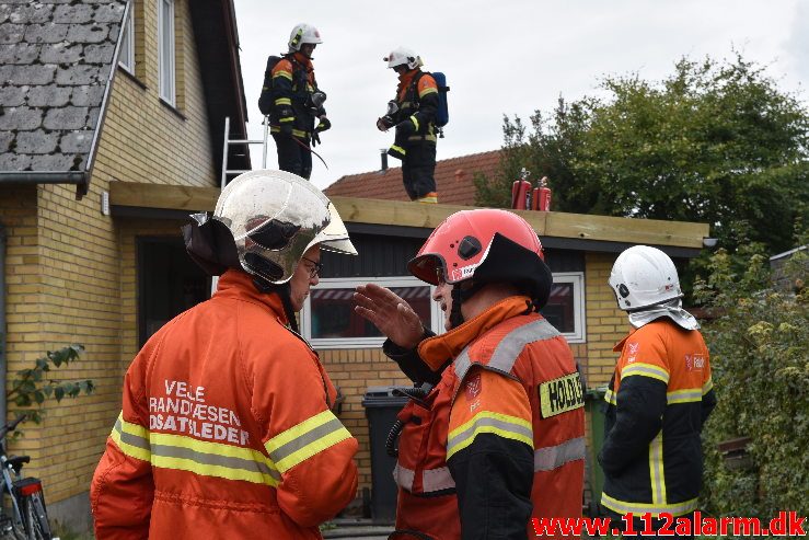 Brand i Villa. Hesteskoen i Jerlev. 15/09-2018. Kl. 14:45.