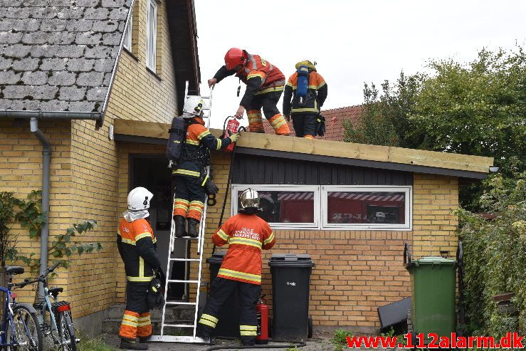 Brand i Villa. Hesteskoen i Jerlev. 15/09-2018. Kl. 14:45.