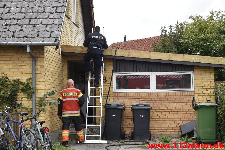 Brand i Villa. Hesteskoen i Jerlev. 15/09-2018. Kl. 14:45.