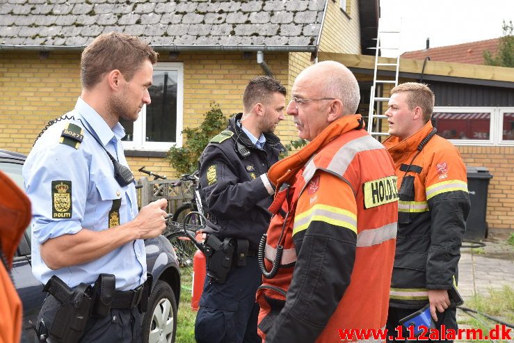 Brand i Villa. Hesteskoen i Jerlev. 15/09-2018. Kl. 14:45.