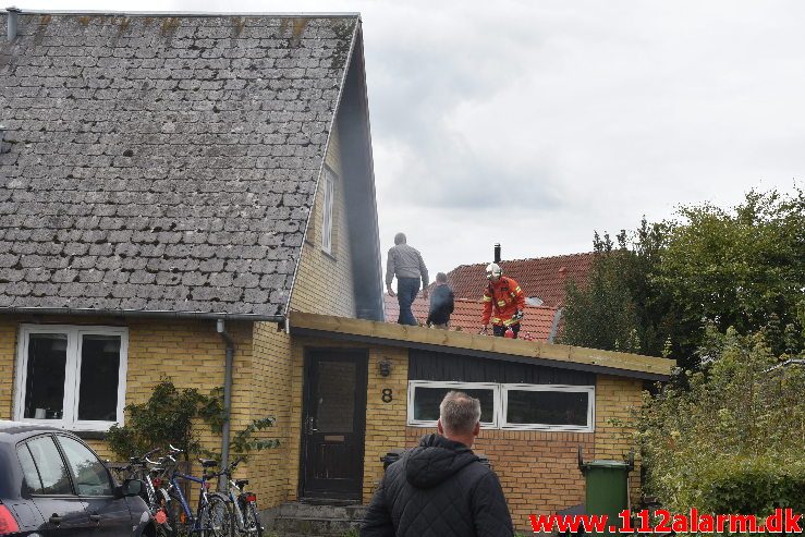 Brand i Villa. Hesteskoen i Jerlev. 15/09-2018. Kl. 14:45.