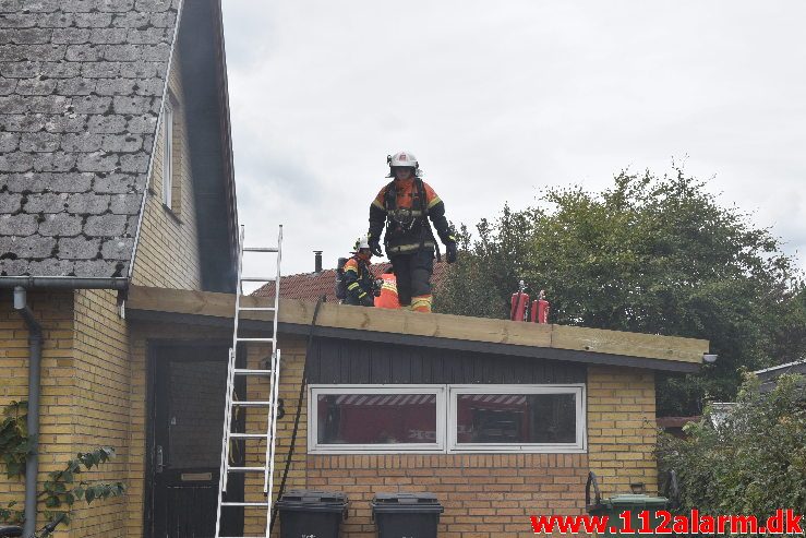 Brand i Villa. Hesteskoen i Jerlev. 15/09-2018. Kl. 14:45.