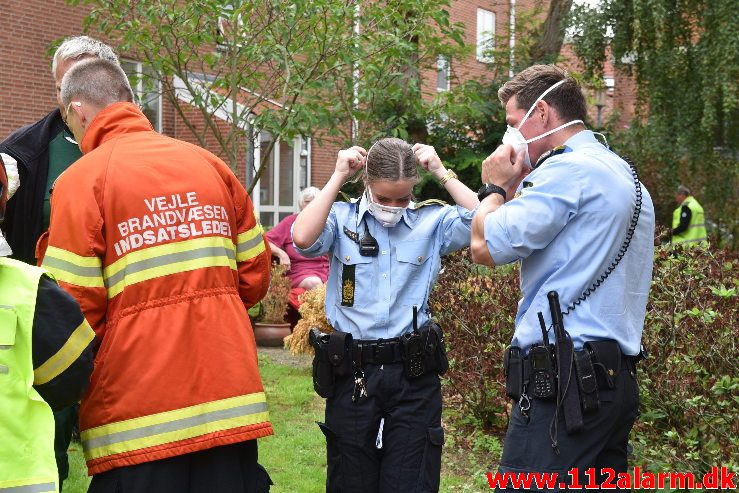 Brand Etageejendom. Kalkbrænderivej 8 i Vejle. 17/09-2018. Kl. 14:42.