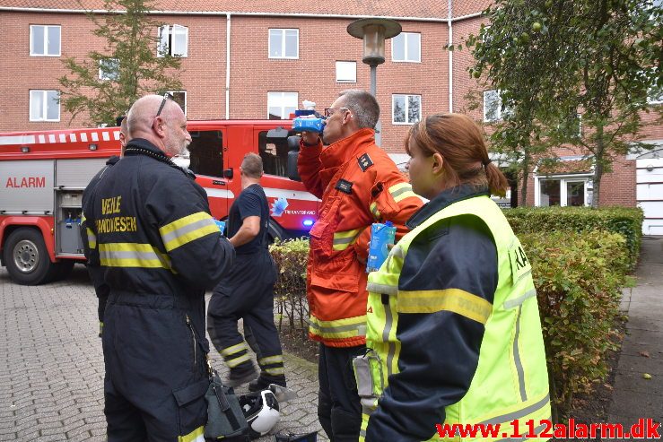 Brand Etageejendom. Kalkbrænderivej 8 i Vejle. 17/09-2018. Kl. 14:42.