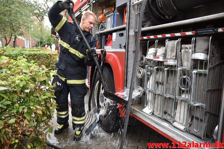 Brand Etageejendom. Kalkbrænderivej 8 i Vejle. 17/09-2018. Kl. 14:42.