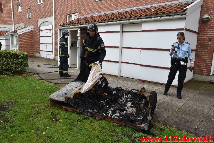 Brand Etageejendom. Kalkbrænderivej 8 i Vejle. 17/09-2018. Kl. 14:42.