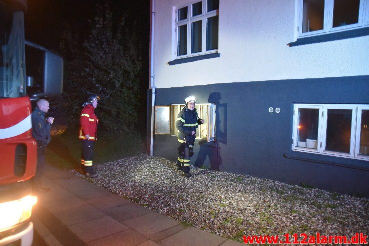 Brand i Villa. Koldingvej i Højen. 09/10-2018. Kl. 23:30.