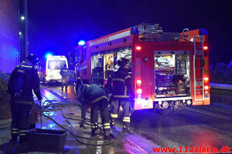 Brand i en Etageejendom. Ribe Landevej 13 i Vejle. 30/10-2018. KL. 05:16.