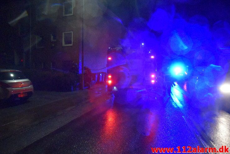 Brand i en Etageejendom. Ribe Landevej 13 i Vejle. 30/10-2018. KL. 05:16.